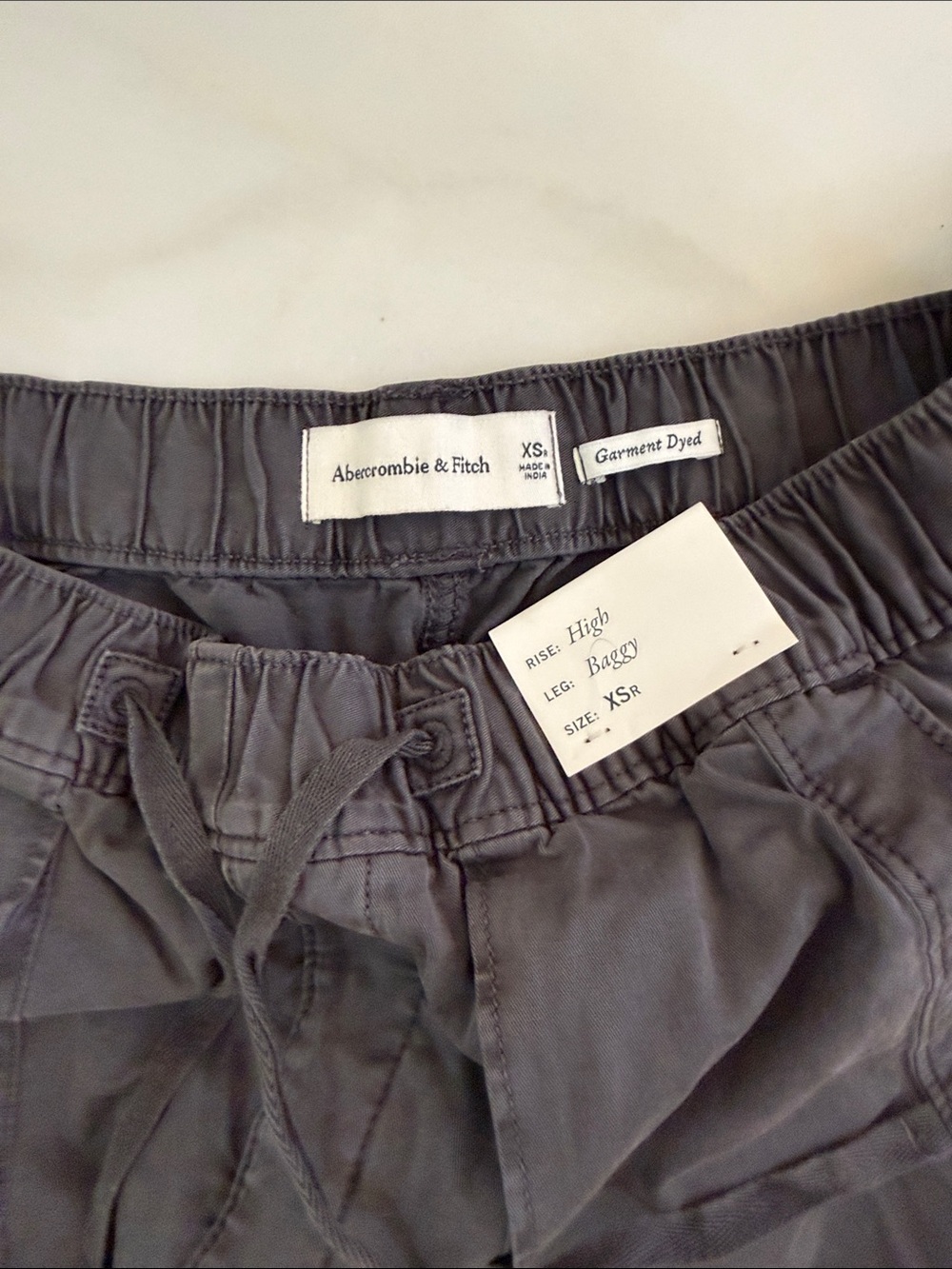 Abercrombie & Fitch Dark Gray Cargo Pants with Ankle Zippers - Picture 3 of 5
